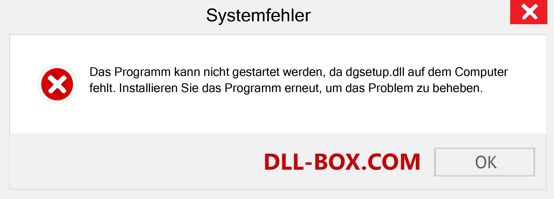 dgsetup.dll-Datei fehlt?. Download für Windows 7, 8, 10 - Fix dgsetup dll Missing Error unter Windows, Fotos, Bildern